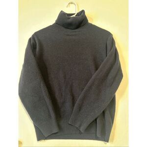 Soulland Extra Fine Wool Navy Polar neck pullover sweater, Size small